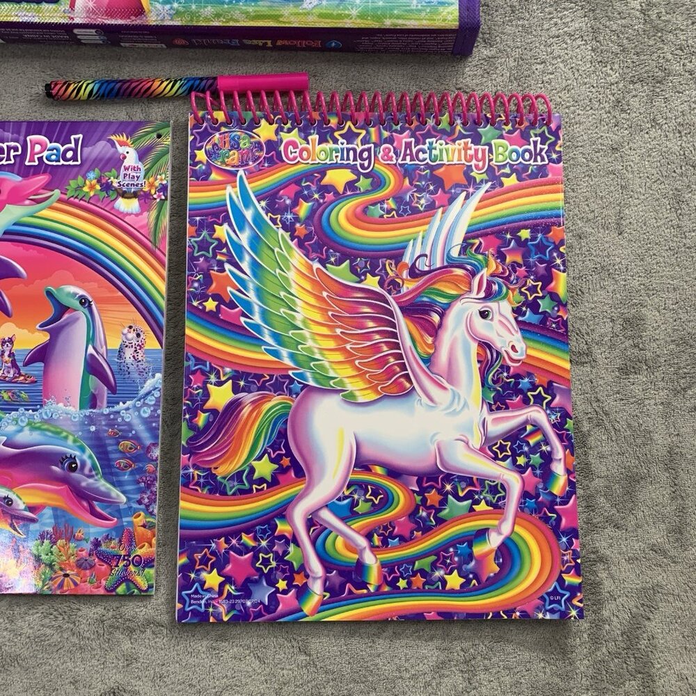 Lisa Frank Art Case Tikanni Trifold Portfolio On the Go Storage Complete Set - Picture 2 of 10